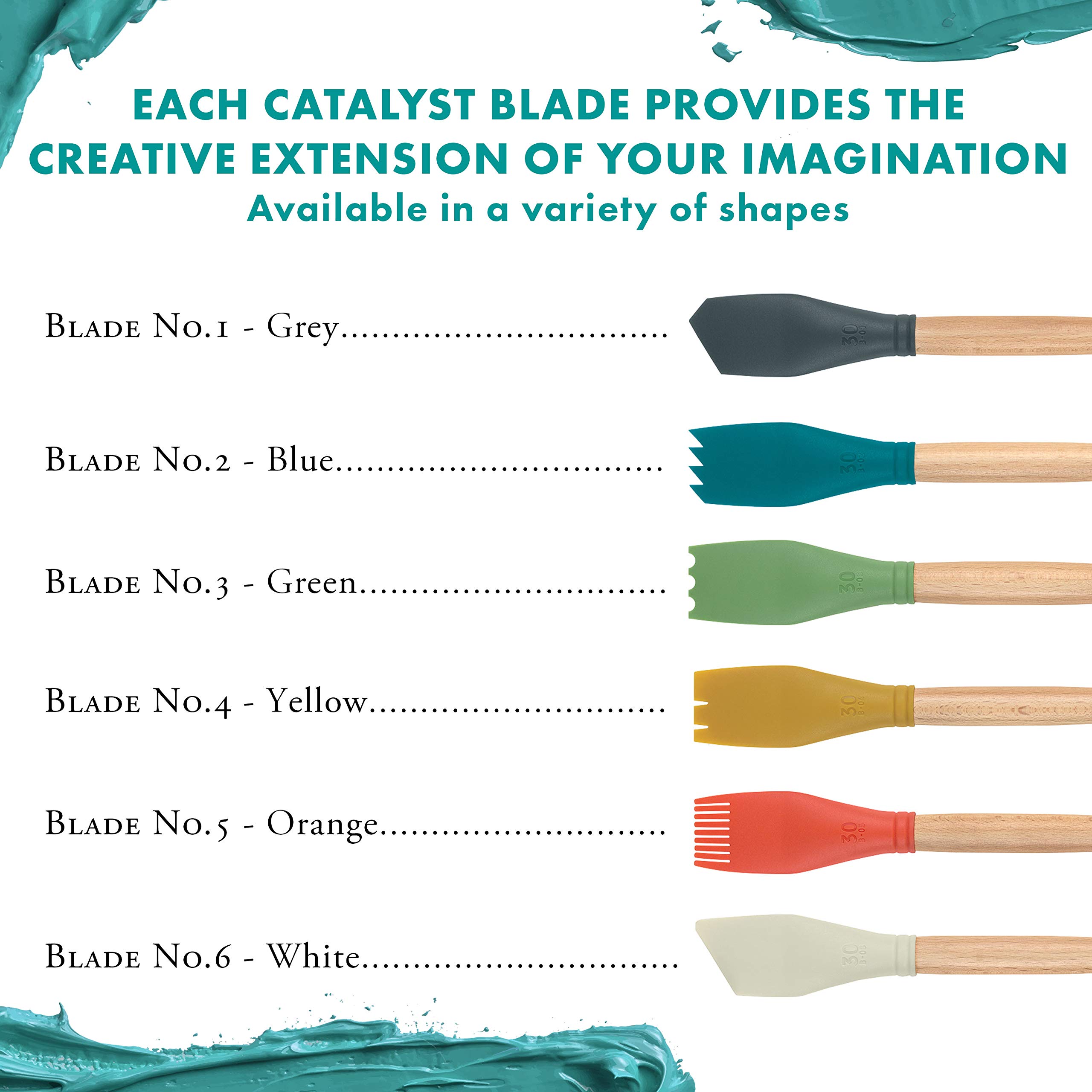 Princeton Catalyst Silicone Blades, for Artist Painting, Encaustics, and Ceramics, Blade No. 6, Size 30 - Image 4