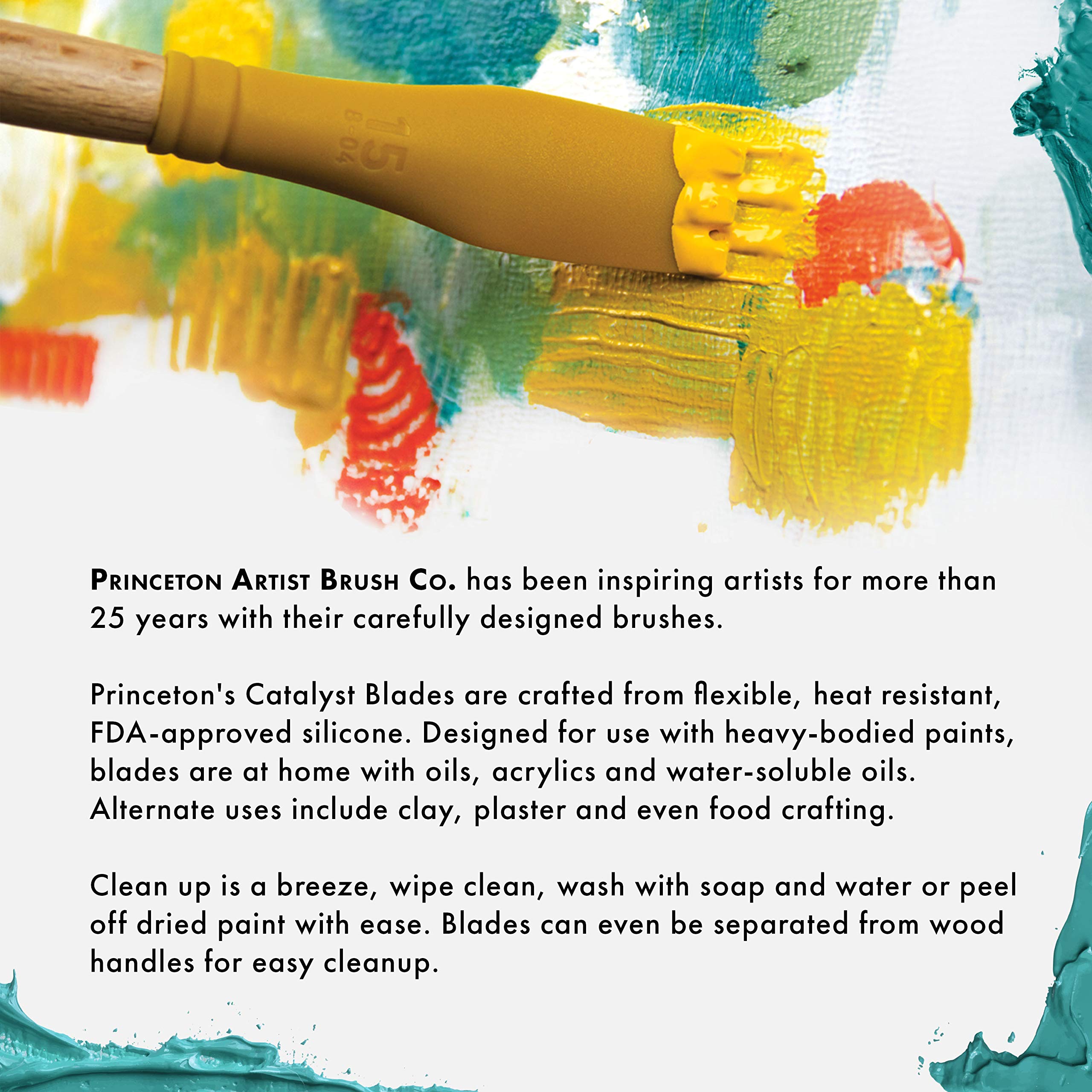 Princeton Catalyst Silicone Blades, for Artist Painting, Encaustics, and Ceramics, Blade No. 6, Size 30 - Image 6