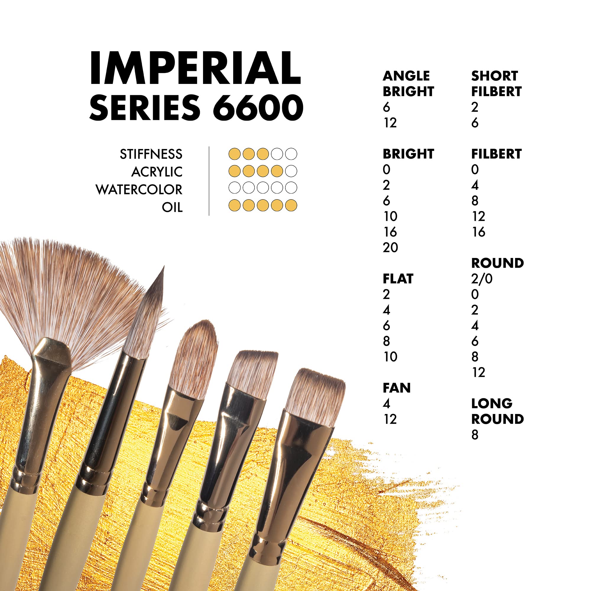 Princeton Imperial Paintbrush, Size 10, Gold - Image 3